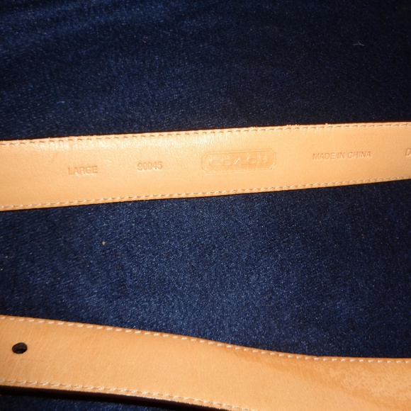 Authentic Coach Leather Ladies Skinny Belt Large